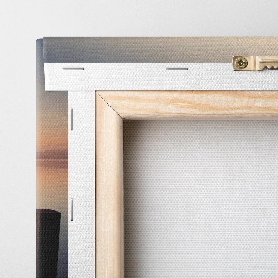 Obraz na płótnie 70x50 - Morze w blasku molo - morze, molo