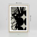 Plakat w ramie 50x70 - Modernistyczne Refleksje - abstrakcja, mroczny klimat - rama drewno