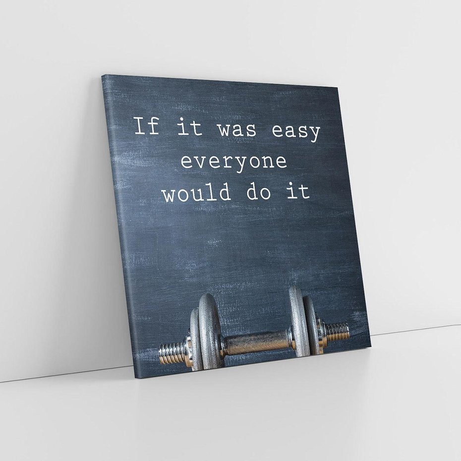 Obraz na płótnie 80x80 - Energia W Ruchu - siłownia, fitness