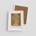 Plakat w ramie 30x40 - Mucha: Reprodukcja i Typografia na Plakacie - reprodukcja, alfons mucha - rama biała