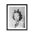 Plakat w ramie 40x50 - Pyszny Deser - retro zdjęcie, czarno białe - rama czarna