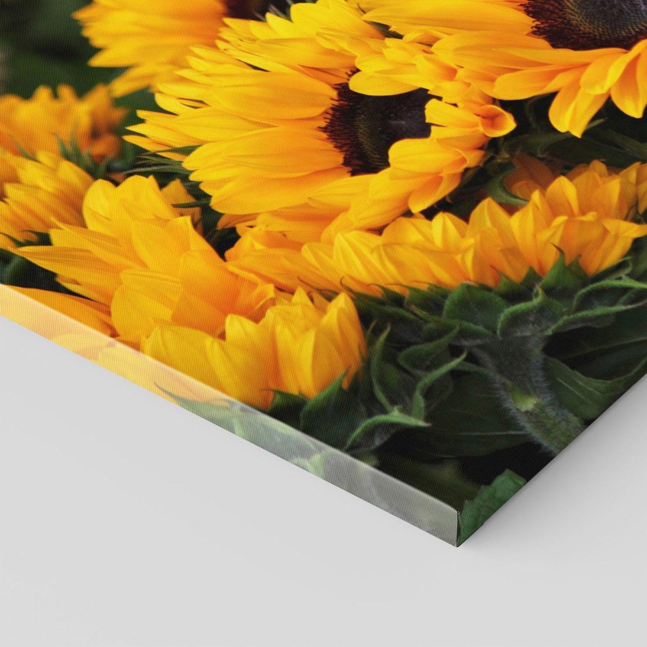 Obraz na płótnie 70x50 - promień słoneczny w kwiatowym świecie - słoneczniki, kwiat