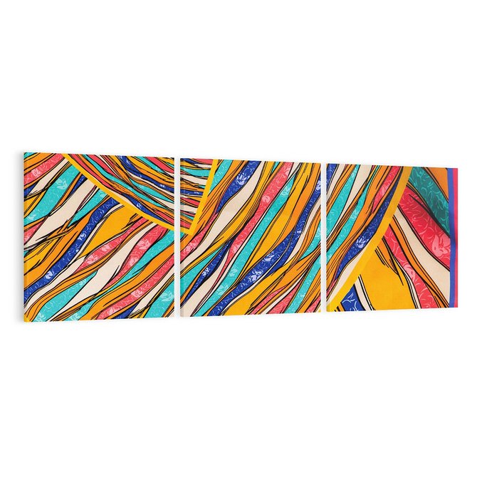 Obraz na płótnie 120x40 - Eksplozja Abstrakcyjnych Barw - abstrakcja