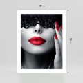 Plakat bez ramy 40x50 - Piękno usta i szminka - usta, szminka