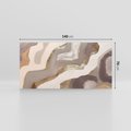 Obraz na płótnie 140x70 - Płynne Fale - abstrakcja, neutralne kolory