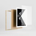 Plakat w ramie 30x40 - Nowoczesność w Linii - architektura, proste linie - rama drewno