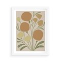 Plakat w ramie 50x70 - Uspokojenie Wśród Roślin - nowoczesny plakat, roślinność - rama biała