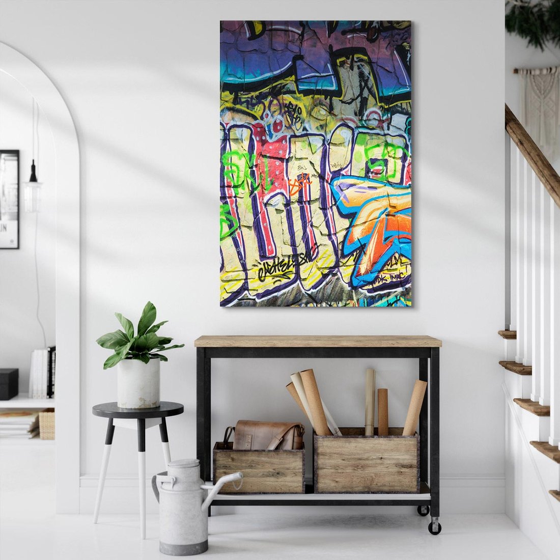 Obraz na płótnie 70x100 - Kolorowy wyraz - graffiti