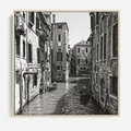 Obraz w ramie 50x50 - Zabłądzić w Wenecji - wenecja, kanały - rama drewno