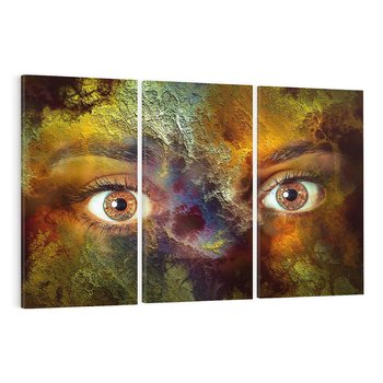 Obraz na płótnie 120x80 - Twarz w abstrakcji - twarz, abstrakcja