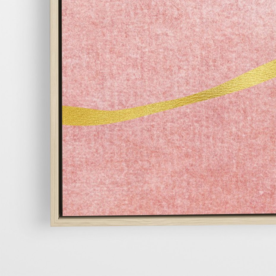 Obraz w ramie 80x120 - Ekspresja w ruchu pędzla - abstrakcja, połączenie kształtów - rama drewno