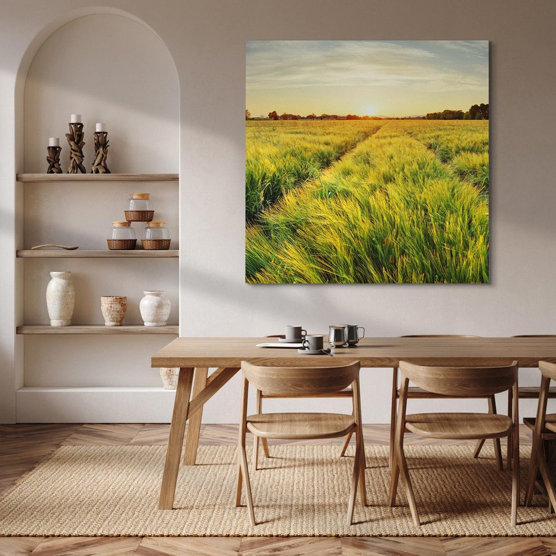 Obraz na płótnie 80x80 - Idylliczna łąka - łąka, natura