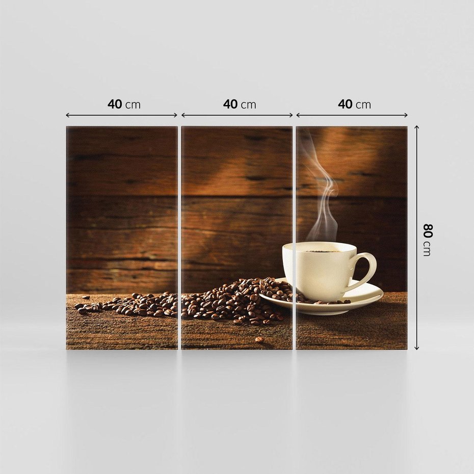 Obraz na płótnie 120x80 - Kawowe uniesienie w filiżance - kawa, filiżanka