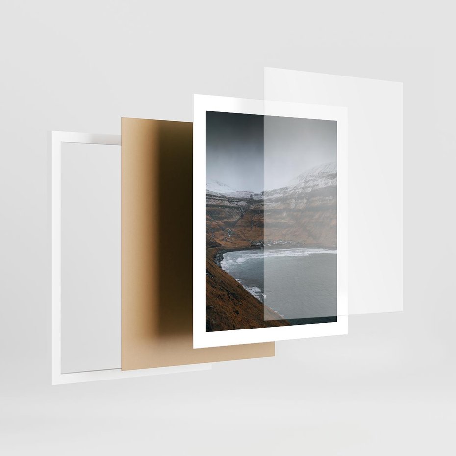 Plakat w ramie 40x50 - Spektakularna Przyroda - fiordy, Norwegia - rama biała