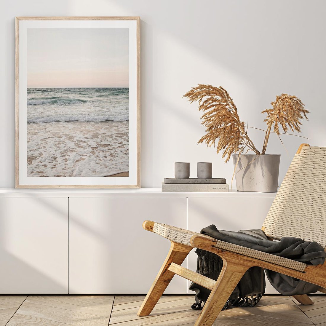 Plakat w ramie 40x50 - Krajobraz Morza i Fal - morze, fale - rama drewno
