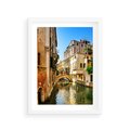 Plakat w ramie 30x40 - Magia Kanałów Weneckich - Wenecja, kanały - rama biała