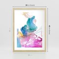 Plakat w ramie 30x40 - Abstrakcyjne Pastelowe Piękno - abstrakcja, pastelowe - rama drewno