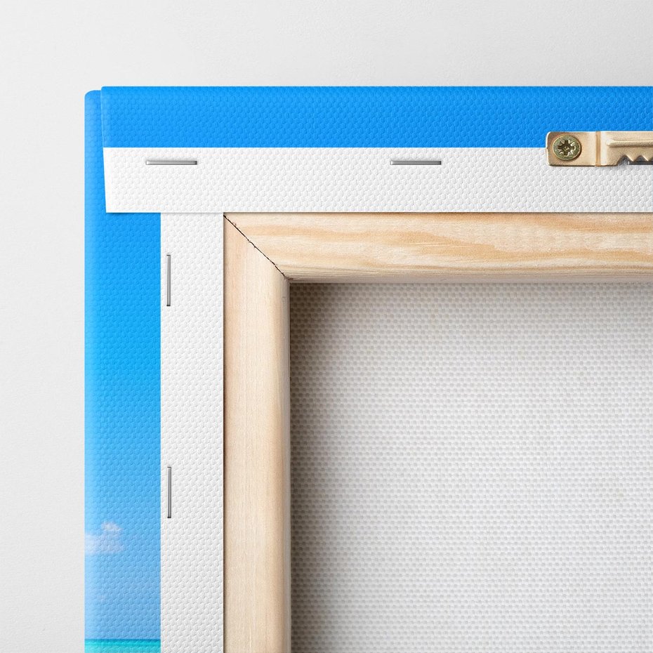 Obraz na płótnie 100x70 - Rajska Plaża na Karaibach - Karaiby, plaża