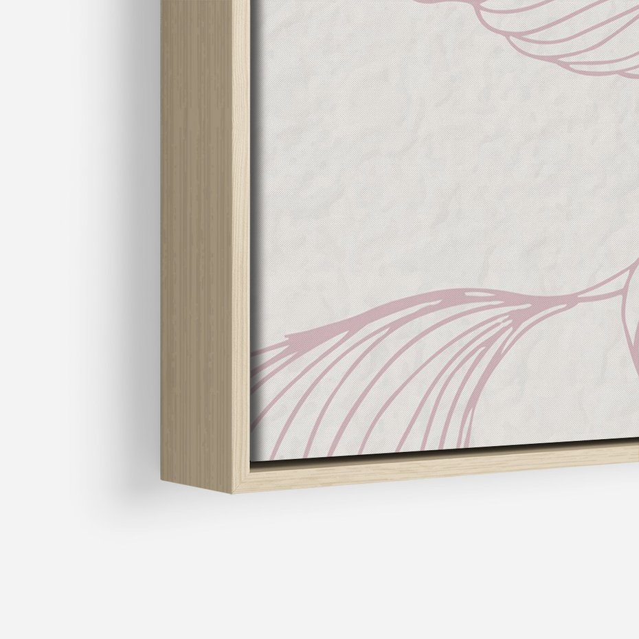 Obraz w ramie 80x120 - Szept marzeń i tajemnic - abstrakcyjne, roślinne ornamenty - rama drewno