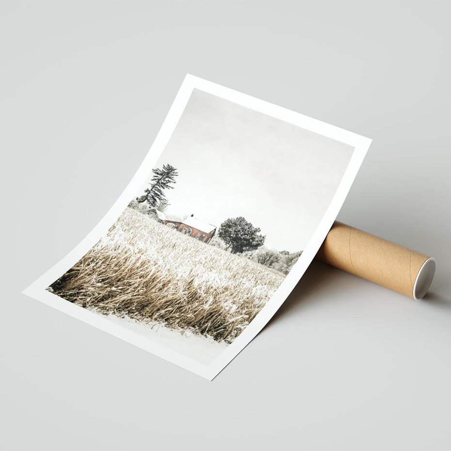 Plakat bez ramy 30x40 - Idylliczna Zima - zima, krajobraz zimowy