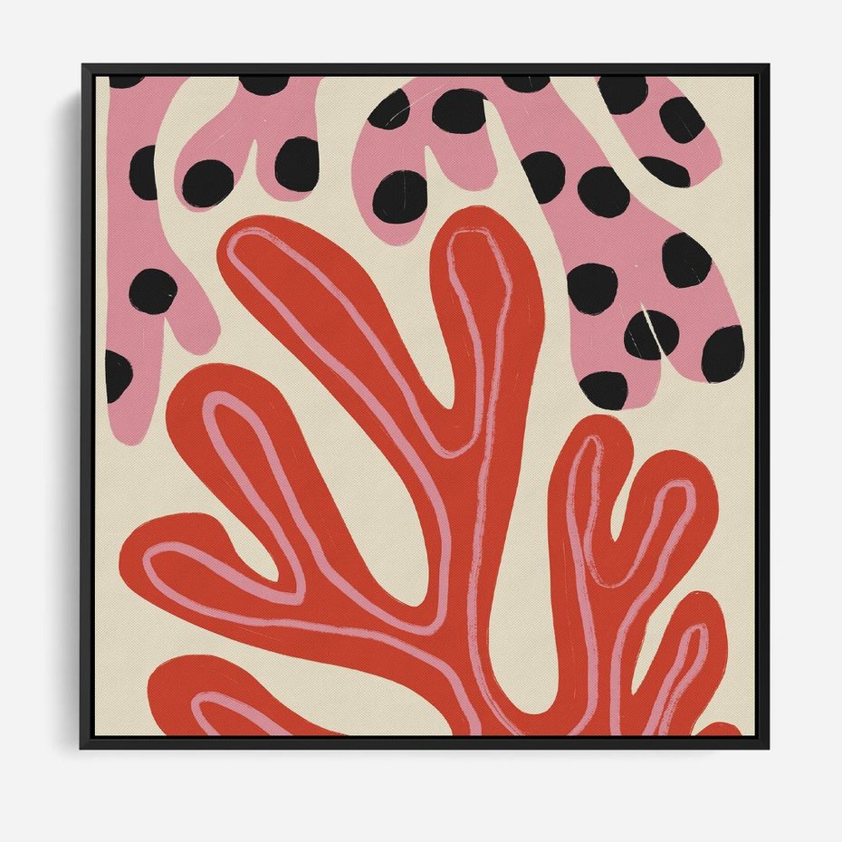 Obraz w ramie 50x50 - Księga Pastelowych Impulsów - abstrakcyjny obraz, plakat - rama czarna