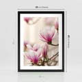 Plakat w ramie 30x40 - Urok Magnolii - magnolie, kwiaty - rama czarna
