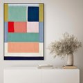 Obraz w ramie 50x70 - Bezgraniczne Nastroje Harmonii - abstrakcyjne geometryczne kształty, olejny obraz - rama czarna