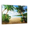 Obraz na płótnie 120x80 - Rajskie Seszele - plaża i palmy - Seszele, plaża