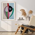 Plakat w ramie 40x50 - Wibracje Kolorów Marzeń - abstrakcyjne dziwne kształty, olejny obraz - rama drewno
