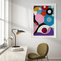 Plakat bez ramy 21x30 - Kolorowe Ulotności - abstrakcyjny obraz olejny, żywe kolory