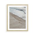 Plakat w ramie 40x50 - Brzeg Morza: Malownicza Plaża i Fale - morze, plaża - rama drewno