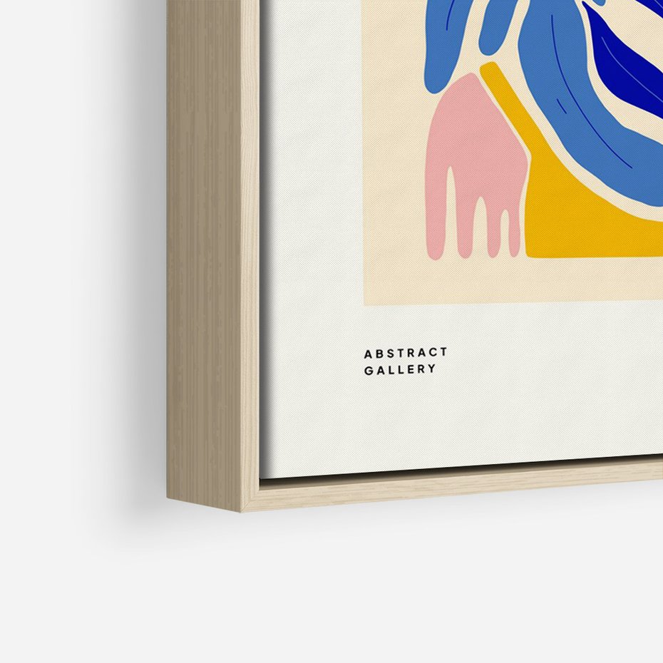 Obraz w ramie 80x120 - Roztopione Granice - nowoczesna sztuka, abstrakcja - rama drewno