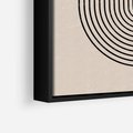 Obraz w ramie 50x50 - Puls Abstrakcji - abstrakcyjne linie, geometria - rama czarna