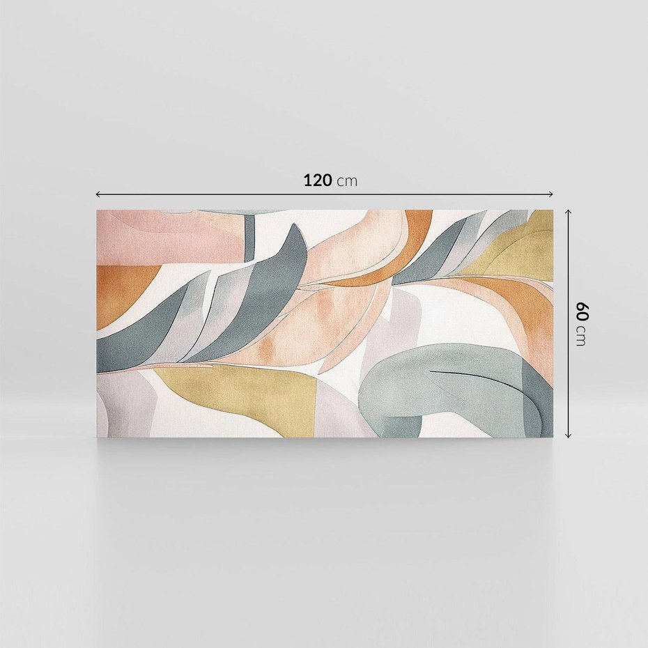 Obraz na płótnie 120x60 - Beżowe Akwarele - pastelowe akwarele, kształty