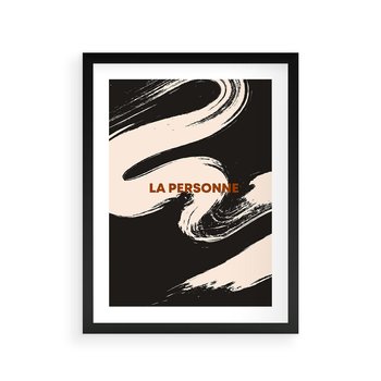 Plakat w ramie 50x70 - Ciemna Abstrakcja - abstrakcja w ciemnych kolorach, czarny - rama czarna