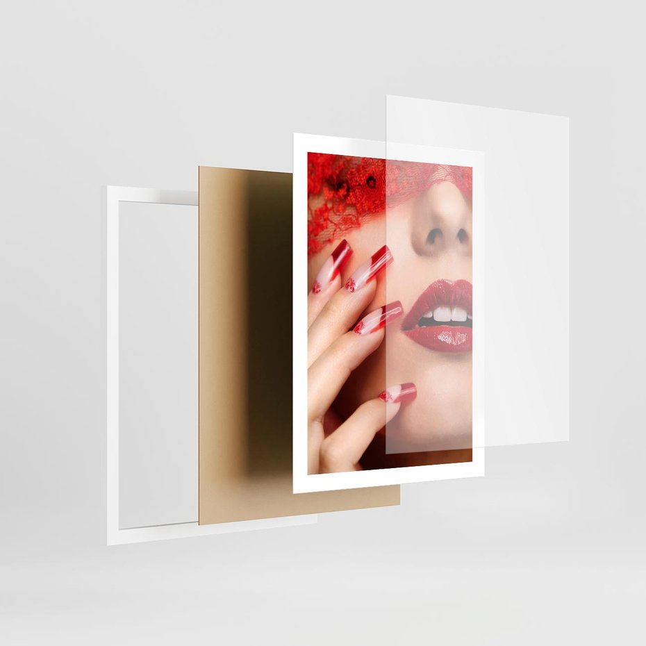 Plakat w ramie 50x70 - Piękno manicure: kolory i elegancja - paznokcie, manicure - rama biała