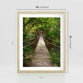 Plakat w ramie 40x50 - Przez Dżunglę - most, linowy - rama drewno