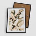 Plakat w ramie 50x70 - Odcienie Wiedzy - książki, ujęcie z góry - rama czarna
