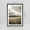 Plakat w ramie 50x70 - Nostalgiczny Krajobraz - pole, krajobraz - rama czarna