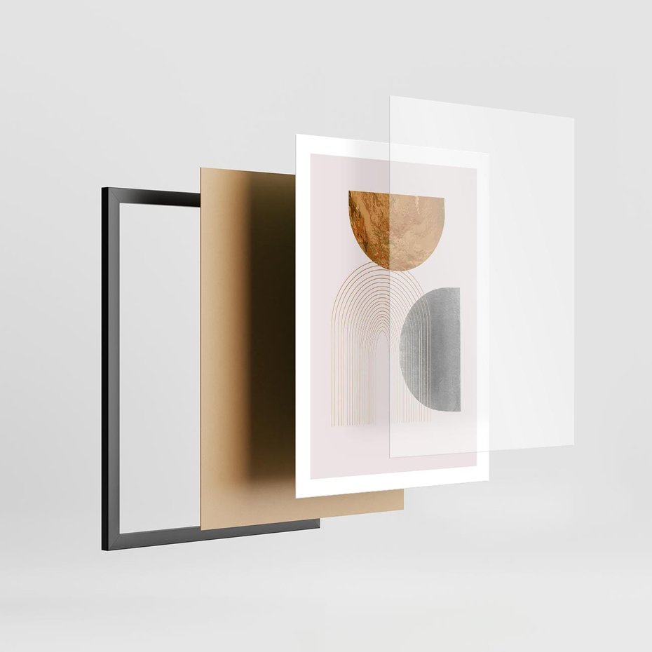 Plakat w ramie 50x70 - Nowoczesna Sztuka Geometrii - nowoczesna sztuka, modern - rama czarna