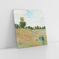 Obraz na płótnie 50x50 - Pole makowe w pobliżu Argenteuil 1873, Claude Monet - Reprodukcja - reprodukcja, obraz na płótnie