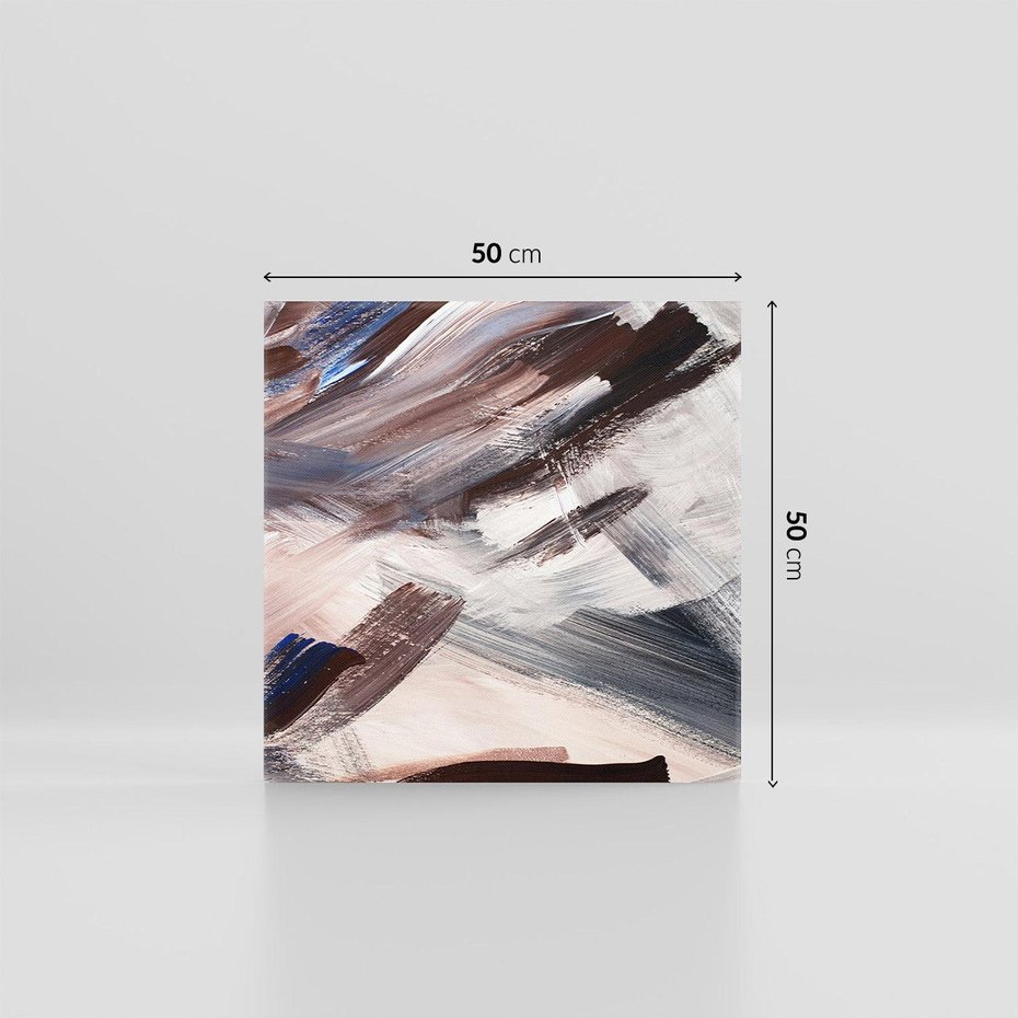 Obraz na płótnie 50x50 - Eksploracja Dramaturgii - abstrakcyjny chaos, chatyczne maźnięcia pędzla