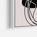 Obraz w ramie 50x50 - Abstrakcyjne Harmonie - abstrakcyjne szkicowane linie, minimalizm - rama biała