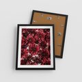 Plakat w ramie 40x50 - Energia Kwiatów - czerwone kwiaty, kompozycja - rama czarna