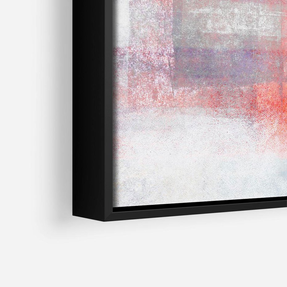 Obraz w ramie 100x70 - Burza Emocji - wyrazista abstrakcyjna sztuka, dramatyzm - rama czarna