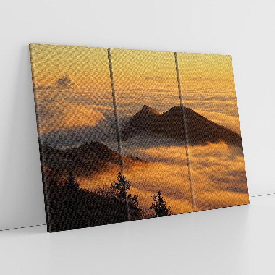 Obraz na płótnie 120x80 - Górzysty ukryty las - góry, las