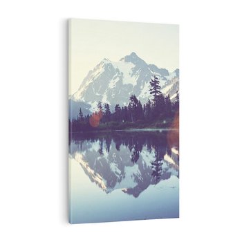 Obraz na płótnie 80x120 - Refleksje nad jeziorem w lesie - jezioro, las