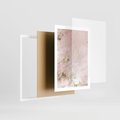Plakat w ramie 50x70 - Piękno w Szczegółach - marmur, złoto - rama biała