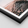 Plakat w ramie 40x50 - Błogie Chwile na Plaży - plaża, zachód słońca wakacje - rama czarna