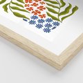 Plakat w ramie 50x70 - Splątane Granice - kwiaty, sztuka nowoczesna - rama drewno